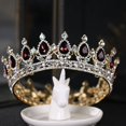 thumbnail image 3 of Corona de tiara de boda de lujo Tiaras nupciales de cristal Coronas Diademas, 3 of 4
