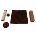 thumbnail image 4 of Cat Scratching Post Sisal Rope Wrapped Cat Scratcher Pole with Hanging Ball for IndoorQuadrate Bottom Coffee Color, 4 of 15