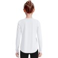 thumbnail image 5 of Girl Long Sleeve Shirts 6-7 Size Kids Girls Casual Loose Active Long Sleeves Hoodies Sweatshirts Hooded Short Pullover Tie Dye Teen Crop Tops Girls Tops 3-White, 4-5 Years, 5 of 7