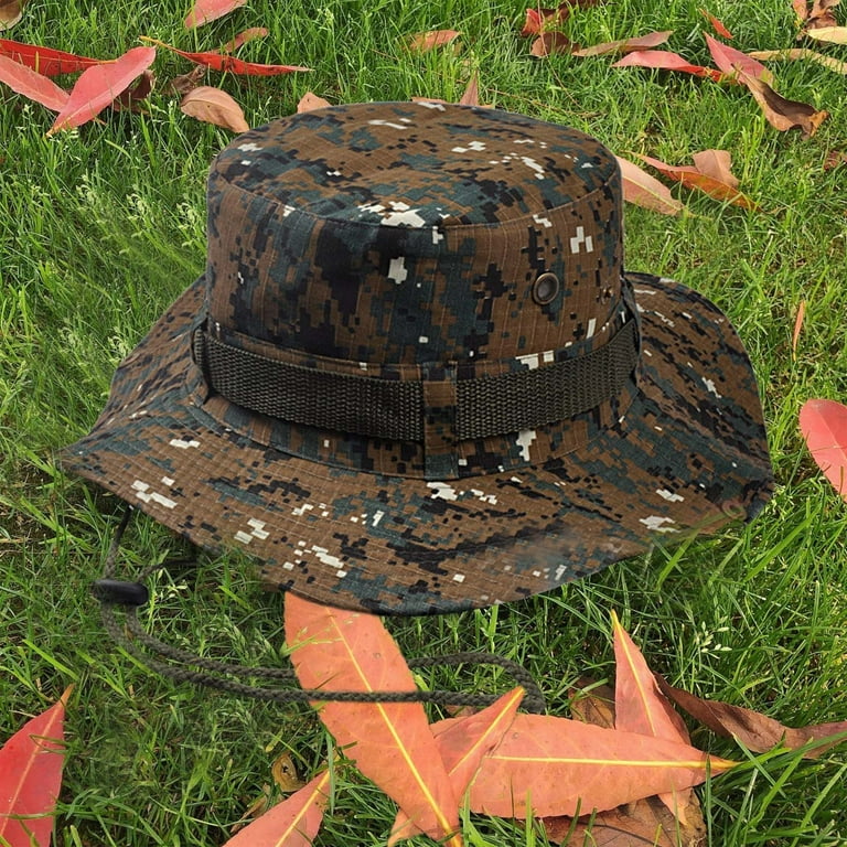CONYUMN Fedora Hats for Men Camouflage Round Brim Hat Plaid Cloth