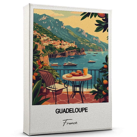 Guadeloupe Travel Canvas Wall Art – Beautiful Travel Decor for Bedroom, Office France Canvas Print – Serene and Scenic Wall Decor Gift for Travel Lovers