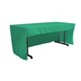 thumbnail image 1 of LA Linen TCpop-OB-fit-72x30x30-JadeP53 1.95 lbs Open Back Polyester Poplin Fitted Tablecloth, Jade, 1 of 4