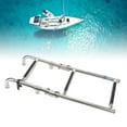thumbnail image 1 of 3 Steps Foldable Boat Ladder, Telescoping Boat Ladder Enhanced Grip Antislip Stainless Steel  for Yacht for Pontoon, 1 of 7