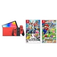 thumbnail image 2 of Consola Nintendo Switch - OLED 64Gb Modelo: Mario Red Edition (Versión Internacional) + juegos fisicos de Super Smash Bros Ultimate Standard Edition y Mario Party Superstars, 2 of 2