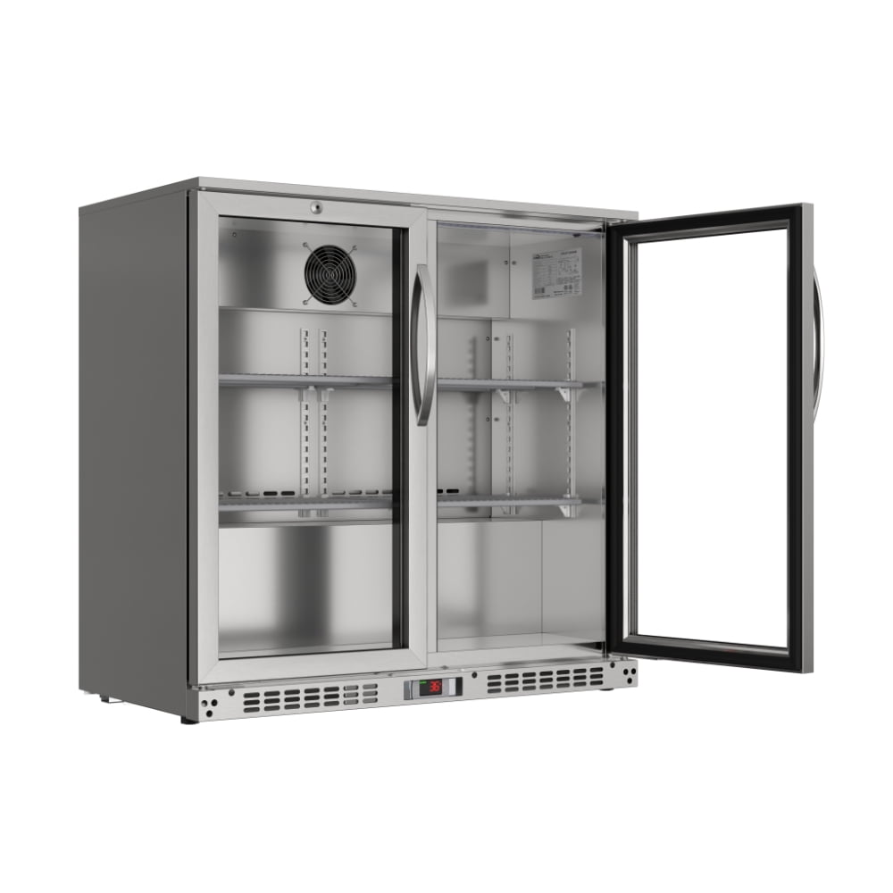 KoolMore 35 in. Two-Door Back Bar Refrigerator – 7.4 Cu. ft.