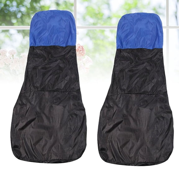 OUNONA 2pcs Universal Car Seat Cover Automobiles Waterproof Nylon Seat Protector (Black and Blue)
