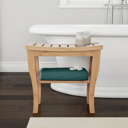 Shower Bench Water Resistant Natural Eco Friendly Bamboo With