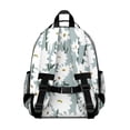 thumbnail image 3 of Gray Daisy Flower White Blooms Pattern Backpack for School,Cute School Bag,Schoolbag with Adjustable Shoulder Straps & Padded Back,15.25"x11.5"x5.25", 3 of 5