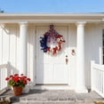 thumbnail image 6 of 4th Of July Patriotic Bow Wreath Red White Blue Independence Day Door Hanging Wall For Home Party Celebration Wreath Blue Independence Day Decorations Home Decor, 6 of 6
