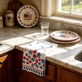 thumbnail image 4 of Luckky 4th of July Kitchen Towels American Flag Stars Dish Towels Independence Day Hand Towel,Red White and Blue Tea Towels for Gnome Dish Cloths Memorial Day Microfiber Towels, 4 of 6