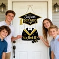 thumbnail image 1 of CaiYueKe 2026 Graduation Decorations Gold Congrats Grad Banner Porch Sign Welcome Wreath Graduation Decorations for Party Decorations Hanging Door Decor, 1 of 6