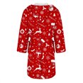thumbnail image 5 of Women's Fleece Plush Robe Long Warm Plush Bathrobe Loungewear Jacket Printed Comfort Robe, 5 of 5