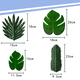thumbnail image 2 of Paquete de decoración para el hogar con planta verde para fiesta de hojas de tortuga de simulación, 2 of 4