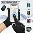 thumbnail image 4 of Men Women Winter Gloves With Touchscreen Fingers Anti-Slip Thin Water Resistant Warm Thermal Snow Gloves Cold Weather Bike Glove for Ski Running Driving Cycling Snowboarding Hunting Black M, 4 of 7