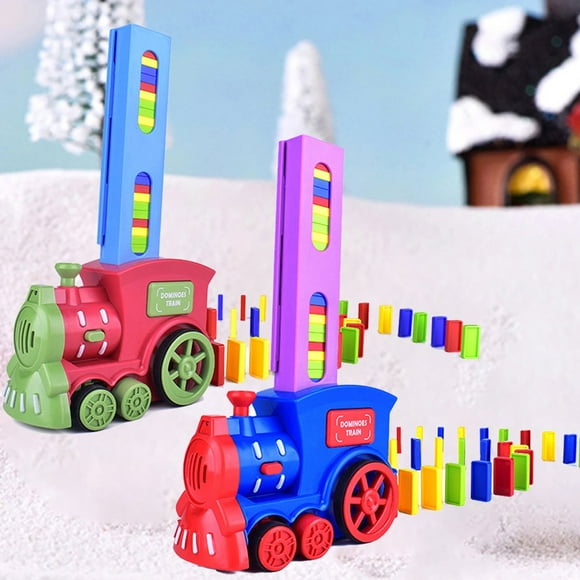 Jeu Éducatif de Jeu de Jouets de Train de Domino pour les Garçons et les Filles de 3-12 Ans