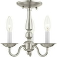 thumbnail image 6 of 3 Light Brushed Nickel Chain Hang/Ceiling Light fixture with Steel base material, 6 of 9