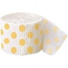 30' Crepe Paper Yellow Polka Dot Streamers