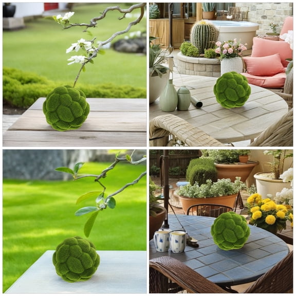Realistic Artificial Moss Greenery Spheres for Indoor and Outdoor Decor, Easy to Install on Walls, Ceilings, Malls, and Landscapes