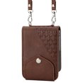 thumbnail image 3 of Tarise for Samsung Galaxy Z Flip 4 5G Flip Cover, Luxury PU Leather Shockproof Folding Kickstand Card Holder Pocket Wallet Crossbody Strap Handbag Phone Case for Samsung Z Flip4 6.7 inch, Brown, 3 of 8