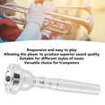 thumbnail image 3 of Metal Trumpet Mouthpiece Wind Instrument Mouthpiece Musical Instrument Accessories For Different Styles Of Music, 3 of 8