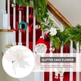 thumbnail image 4 of OULII 6Pcs Table Setting Decoration White Glittery Twigs for Christmas Tree Decoration with Pine Branches, 4 of 5
