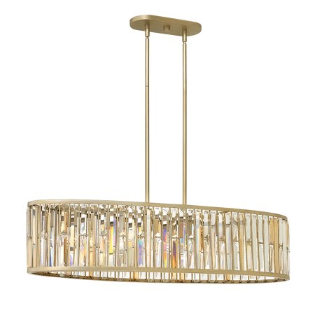

Fredrick Ramond Fr33738 6 Light Chandelier From The Gemma Collection - Silver