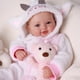 thumbnail image 4 of Muñeca Bebé Realista Sonriente 17 Pulgadas Recién Nacida Cuerpo Suave de Tela con Caja de Regalo para Niños 3 Años en Adelante, 4 of 7