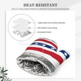 thumbnail image 5 of Kll American Patriotic Stars And Stripes Oven Gloves And Pot Holders Grill Gloves - Oven Gloves And Pot Holders, Non-Slip Cooking Gloves With Recycled Pads, 5 of 9