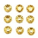 thumbnail image 2 of Juego de 100 cuentas espaciadoras sueltas de aleación de diamantes de imitación para hacer joyas (doradas, 8 mm), 2 of 12