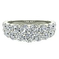 thumbnail image 4 of 1.67 CT Connect the Dots Graduating Diamonds Two Rows Riviera Fashion Band Ring 14K White Gold, 4 of 5