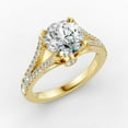 thumbnail image 2 of OMRE 4 Carat Moissanite Ring 18K Yellow Gold Plated 925 Sterling Silver Anniversary Engagement Wedding Promise Ring for Women, 2 of 4