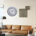 thumbnail image 3 of Reloj de pared vintage decorativo silencioso con números romanos grandes de 12 pulgadas Gris, 3 of 9