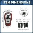 thumbnail image 3 of Unique Bargains Gear Shifter Knob Punched Faux Leather Car for 5 6 Speed Manual Vehicle  with 4 Adapter Red Black 1 Set, 3 of 6