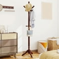 thumbnail image 4 of DRAZUNO Solid Rubber Wood Coat Rack with 3 Adjustable Heights and 11 Hooks for Hallway, 4 of 8