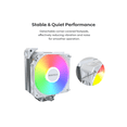 thumbnail image 5 of MONTECH NX400 ARGB - CPU Air Cooler, Single Tower, 4 Advanced Heat Pipes, 52-fin Heat Sink, E28, 120mm FDB Static Pressure Fan, 28mm Fan Thickness, Polished Top Cover, ARGB Lightning - White, 5 of 8