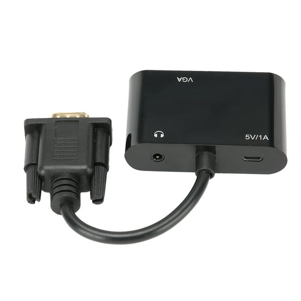 Adaptador de Vga A, Accesorios de Computeradora Portátil Fácil de Instalar Adaptador, Convertidor de Potencia 3 en 1, Para El Proyector de Televisión en El Aula