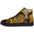 thumbnail image 3 of Aidianart Womens Sunflower High Top Shoes High Top Canvas Sneakers Size 13, 3 of 5