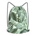 thumbnail image 1 of XMXT Waterproof Gym Bag, Medellin Tropical Print Drawstring Backpack for Men, s Green, 1 of 8