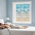 thumbnail image 3 of Teal Blue Water Ripple Window Privacy Film Ocean Beach Summer Coastal Scenery Decorative Glass Window Film UV Blocking Static Cling Non-Adhesive Sticker Covering for Home Door 17.7 x 39.3 inches, 3 of 7