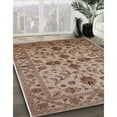 thumbnail image 2 of Ahgly Company Indoor Round Mid-Century Modern Sienna Brown Oriental Area Rugs, 4' Round, 2 of 6