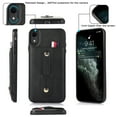 thumbnail image 3 of for iPhone XR Case, Lightweight Premium PU Leather iPhone XR Wallet Case with Card Holders Protective Case for iPhone XR Adjustable Stand,Black, 3 of 7