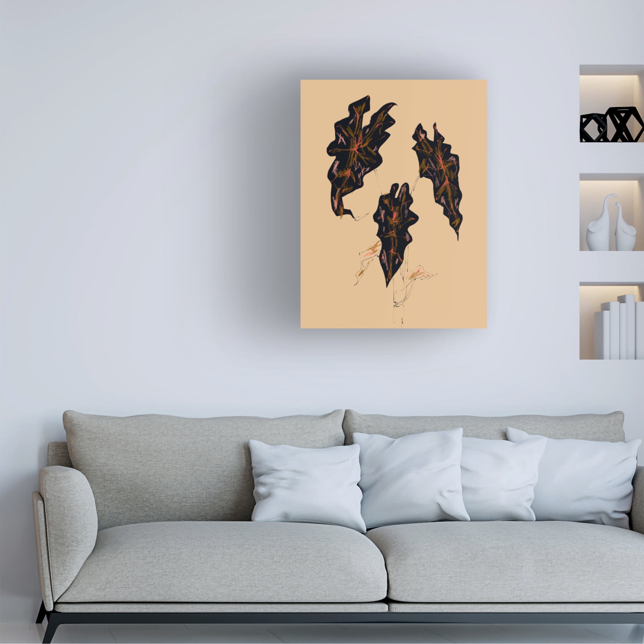 Trademark Fine Art Francesco Gulina Alocasia Polly Beige Canvas Wall Art