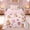 Pink 01, variant on Erosebridal Cartoon Monogrammed Bedding Sets Twin with Comforter, Initial Q Letter Comforter Sets Twin Size, Retro Floral Reversible Duvet Insert, Breathable Bedroom Decorative, 2pcs