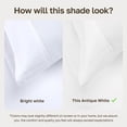 thumbnail image 6 of California Design Den Pillowcases Standard - 400 Thread Count, 100% Cotton Sateen, Set of 2 Pillow Covers, Breathable, Soft, Designed for Queen and Standard Pillows - Antique White, 6 of 10