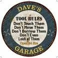 thumbnail image 1 of DAVE'S Garage Rules 14" Round Metal Sign Garage Bar Wall Decor 100140015050, 1 of 1