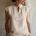 thumbnail image 2 of akafmk Womens Casual Sleeveless Shirts V Neck Blouses Solid Color Summer Daily Tank Tops, 2 of 7