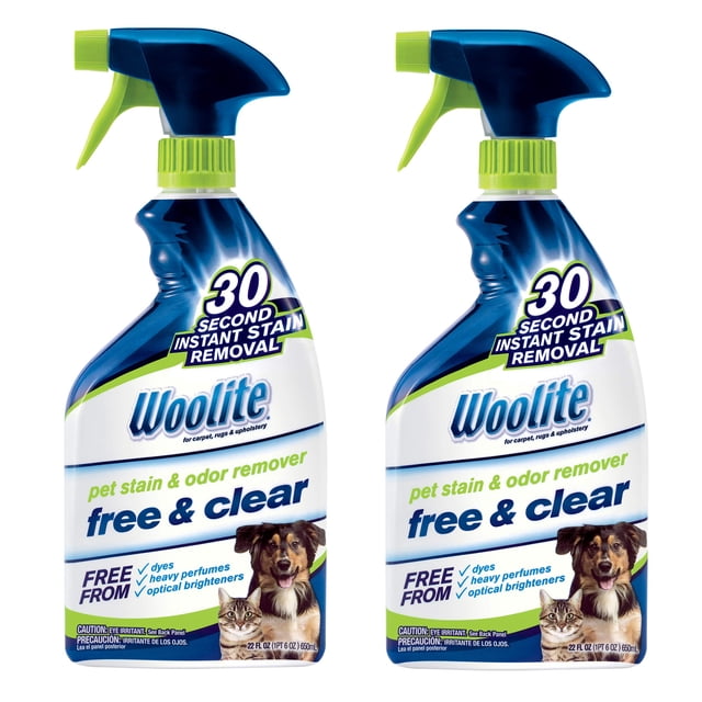Eliminador de manchas y olores Bissell Woolite Free & Clear 650 ml (x2)