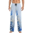 thumbnail image 2 of Blue Flowers Men's Pajama Pants Lightweight Sleepwear Bottom Lounge Pants, 2 of 6