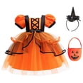 thumbnail image 6 of LILIYA Girls Halloween Sequin Party Dress with Pleated Skirt, Elegant Gown for Celebrations and Events 3-4 Years, 6 of 6