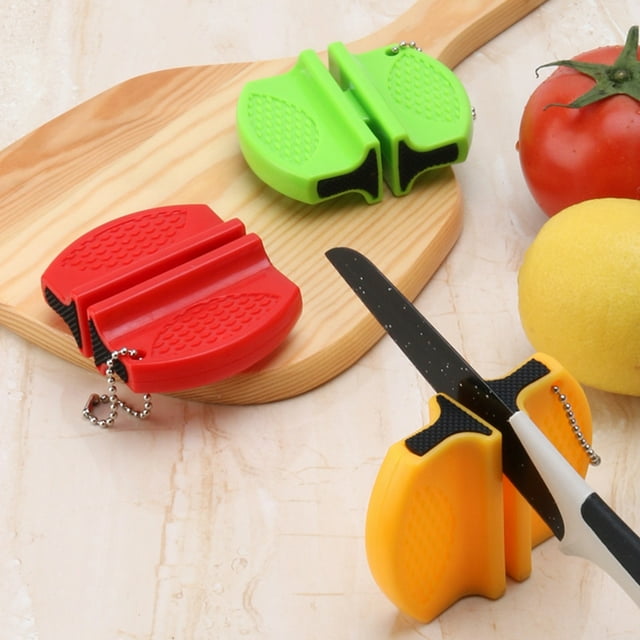 Lubelski Double Sided Sharpener with Hook Chain Multifunctional Portable Mini Pocket Sharpening Tool Kitchen Accessories